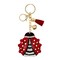 Wrapables Crystal Bling Key Chain Keyring with Tassel Car Purse Handbag Pendant, Ladybug